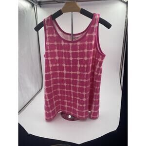 LANDS' END Women Stretch Comfy Cotton Tank Top Multicolor Medium 10-12